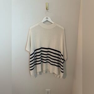J. Crew Cream Knit Sweater Poncho ONE SIZE
